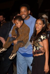 Will Smith, Jada Pinkett Smith and Jaden Smith at World Premiere of Final Flight of the Osiris and Enter the Matrix